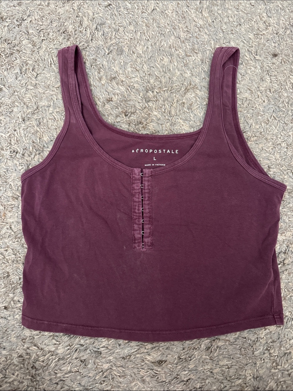 Aeropostale Plum Scoop Neck Crop Tank